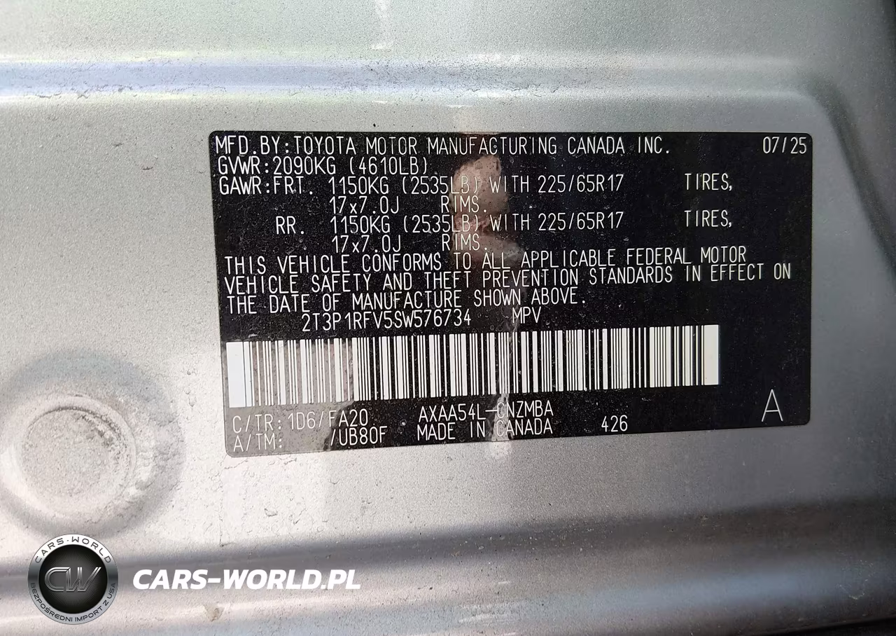 2025 Toyota Rav4 Xle VIN:2T3P1RFV5SW576734 - 9