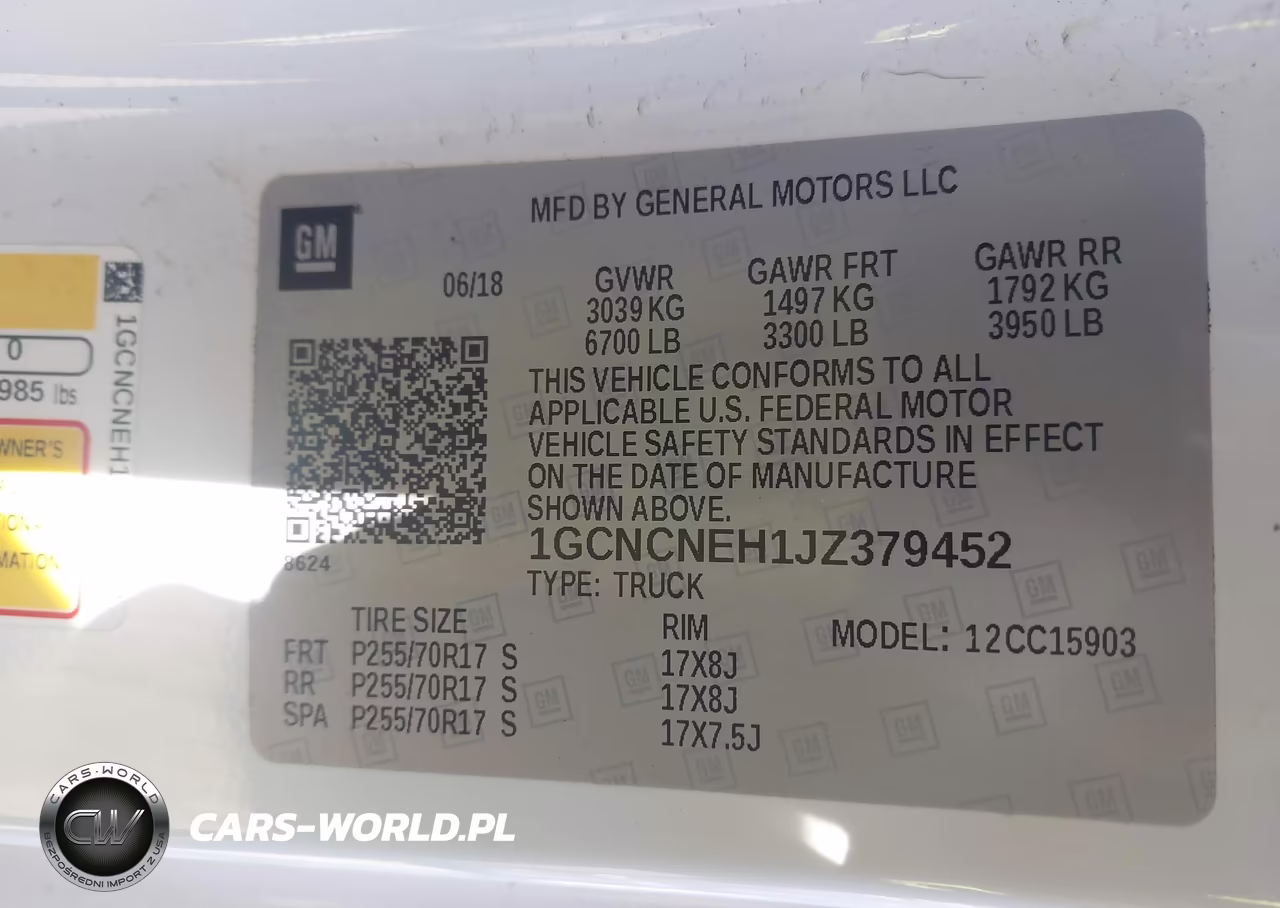2018 Chevrolet Silverado 1500 Wt VIN:1GCNCNEH1JZ379452 - 9