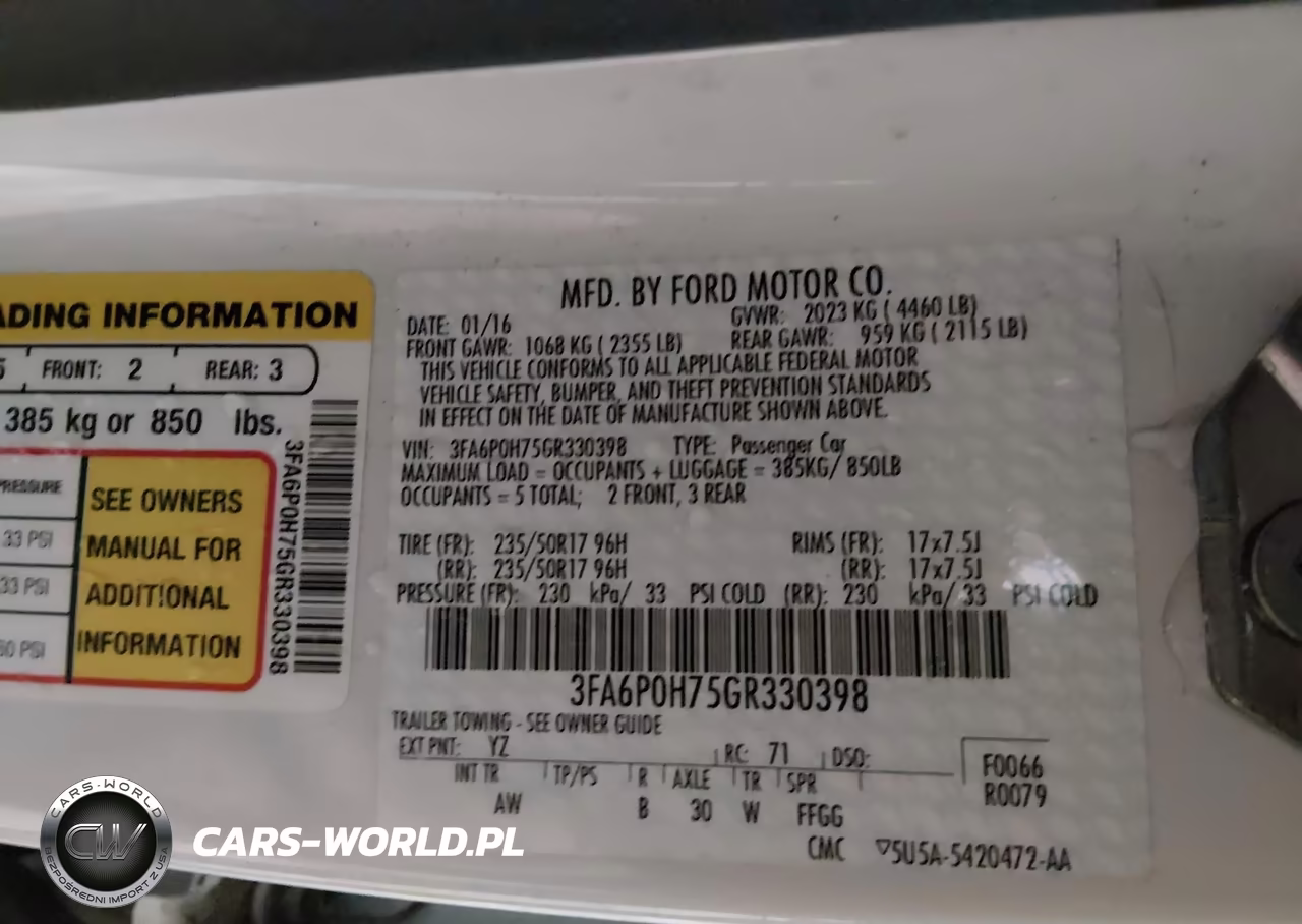 2016 Ford Fusion Se VIN:3FA6P0H75GR330398 - 9