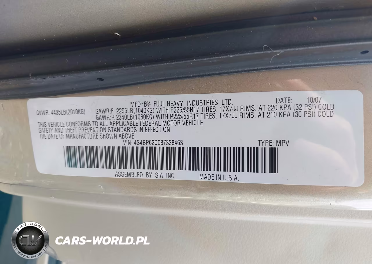 2008 Subaru Outback 2.5I Limited-2.5I Limited L.l. Bean Edition VIN:4S4BP62C087338463 - 9