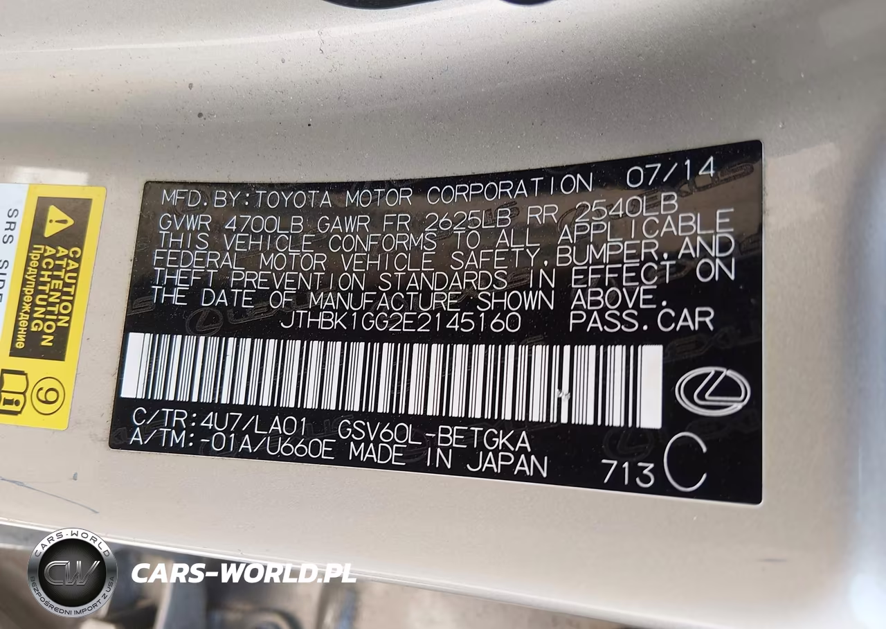 2014 Lexus Es 350 VIN:JTHBK1GG2E2145160 - 9