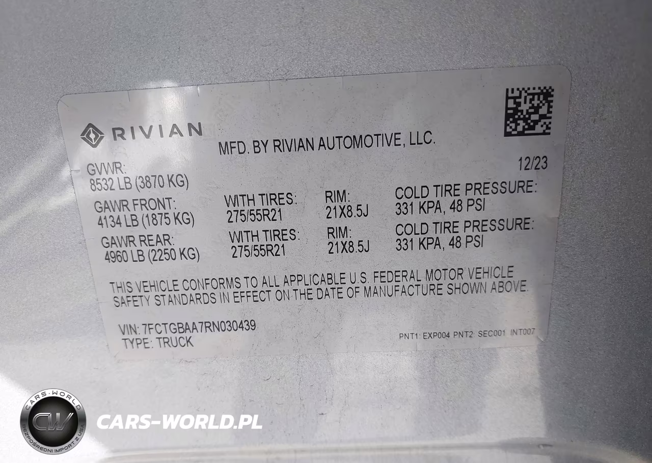 2024 Rivian R1T Adventure Dual Motor Large Pack-Adventure Dual Motor Perf Large Pack VIN:7FCTGBAA7RN030439 - 9