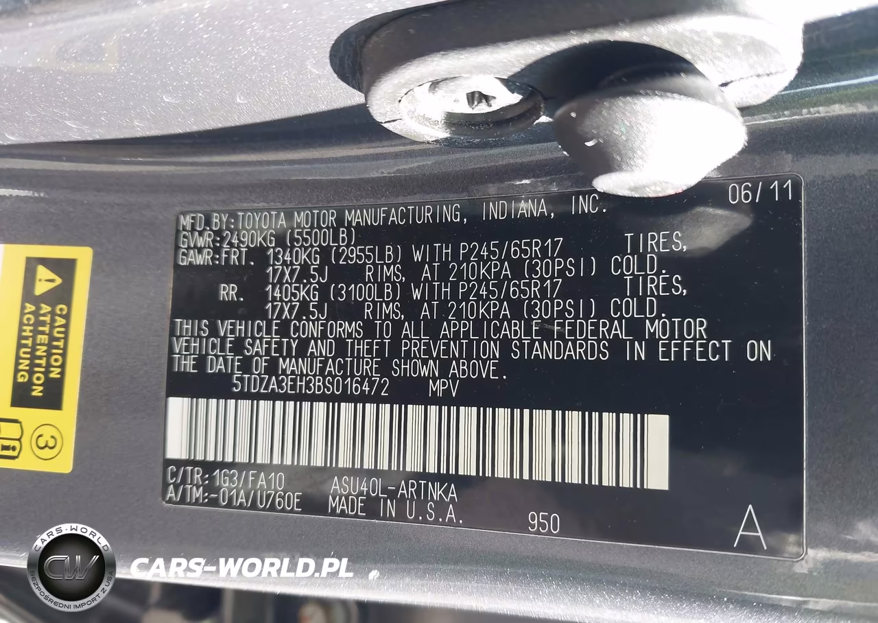 2011 Toyota Highlander VIN:5TDZA3EH3BS016472 - 9