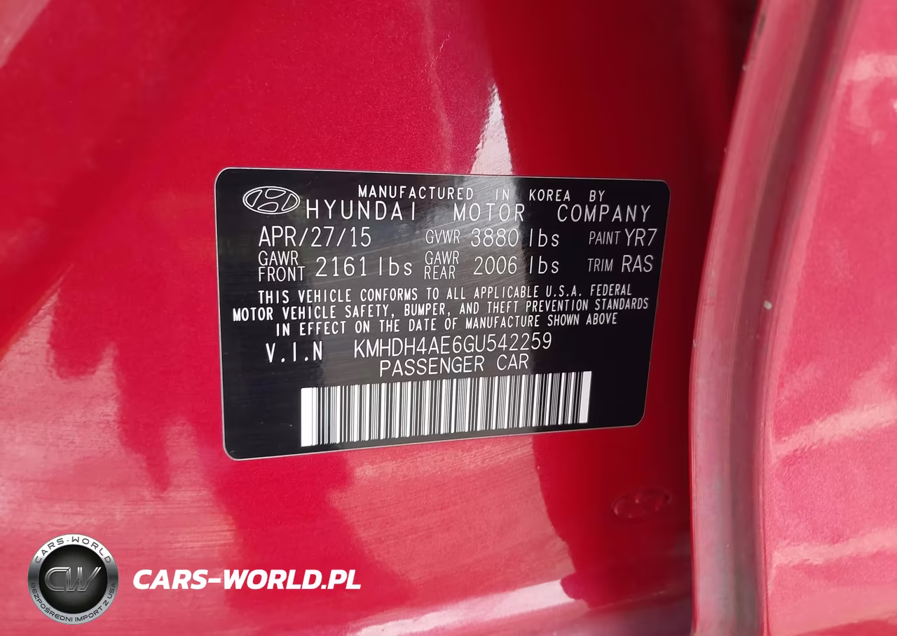 2016 Hyundai Elantra Se VIN:KMHDH4AE6GU542259 - 9