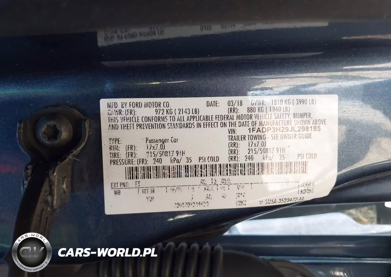 2018 Ford Focus Sel VIN:1FADP3H29JL298185 - 9