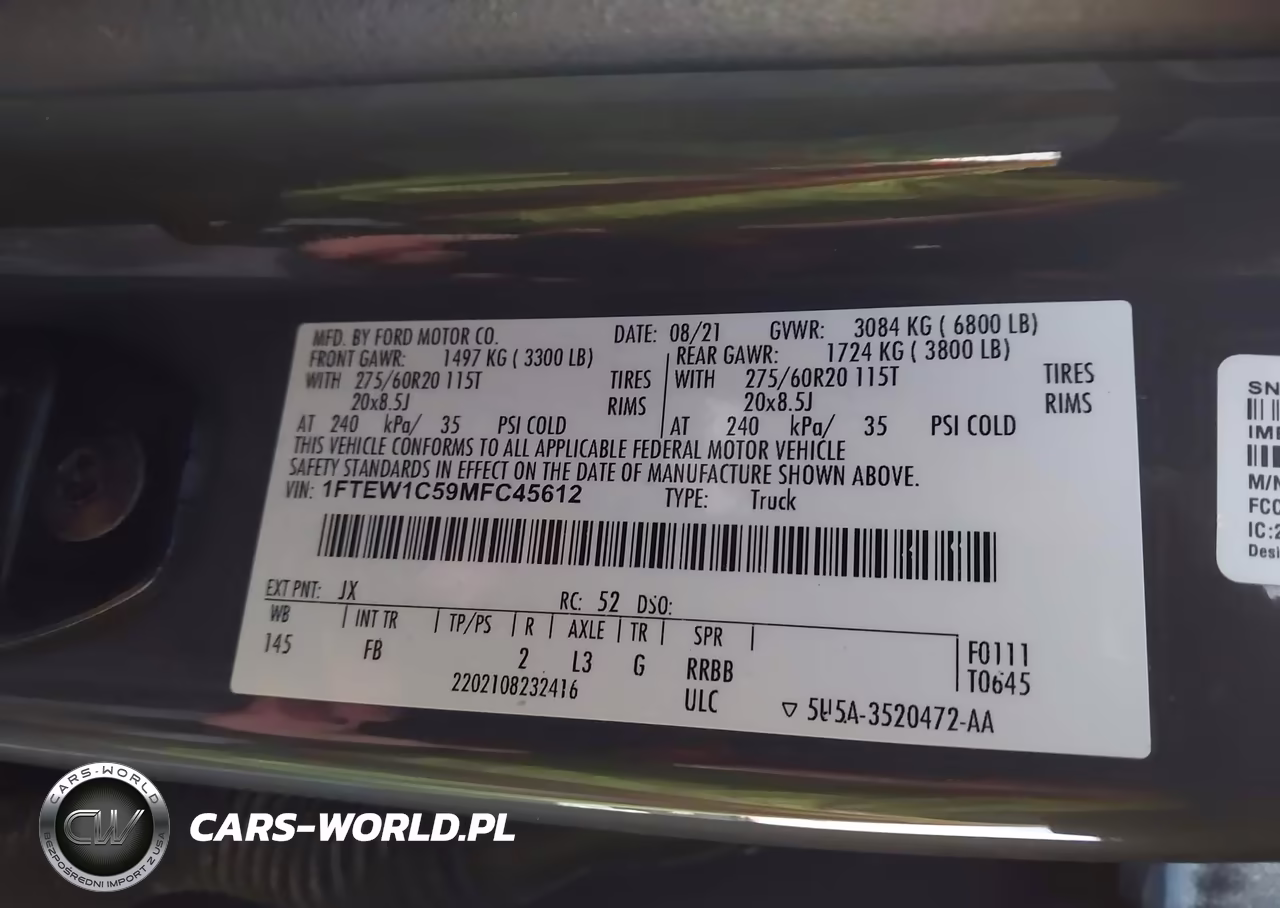 2021 Ford F-150 Xlt VIN:1FTEW1C59MFC45612 - 9