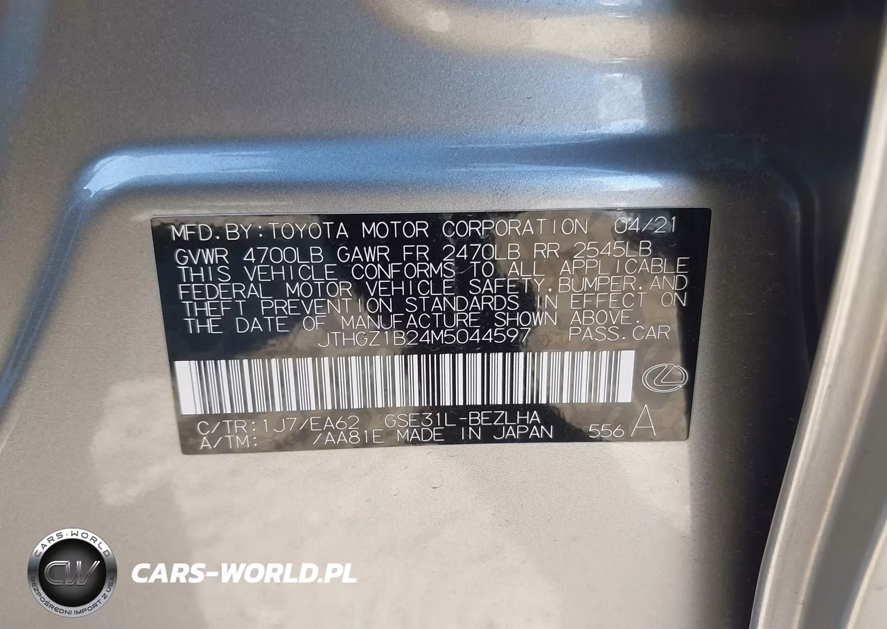 2021 Lexus Is 350 F Sport VIN:JTHGZ1B24M5044597 - 9