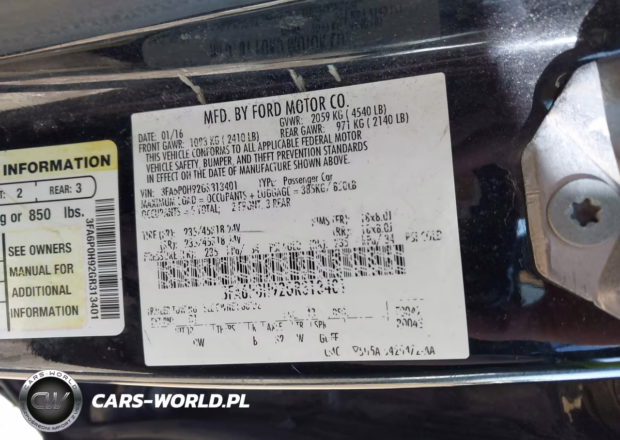 2016 Ford Fusion Se VIN:3FA6P0H92GR313401 - 9