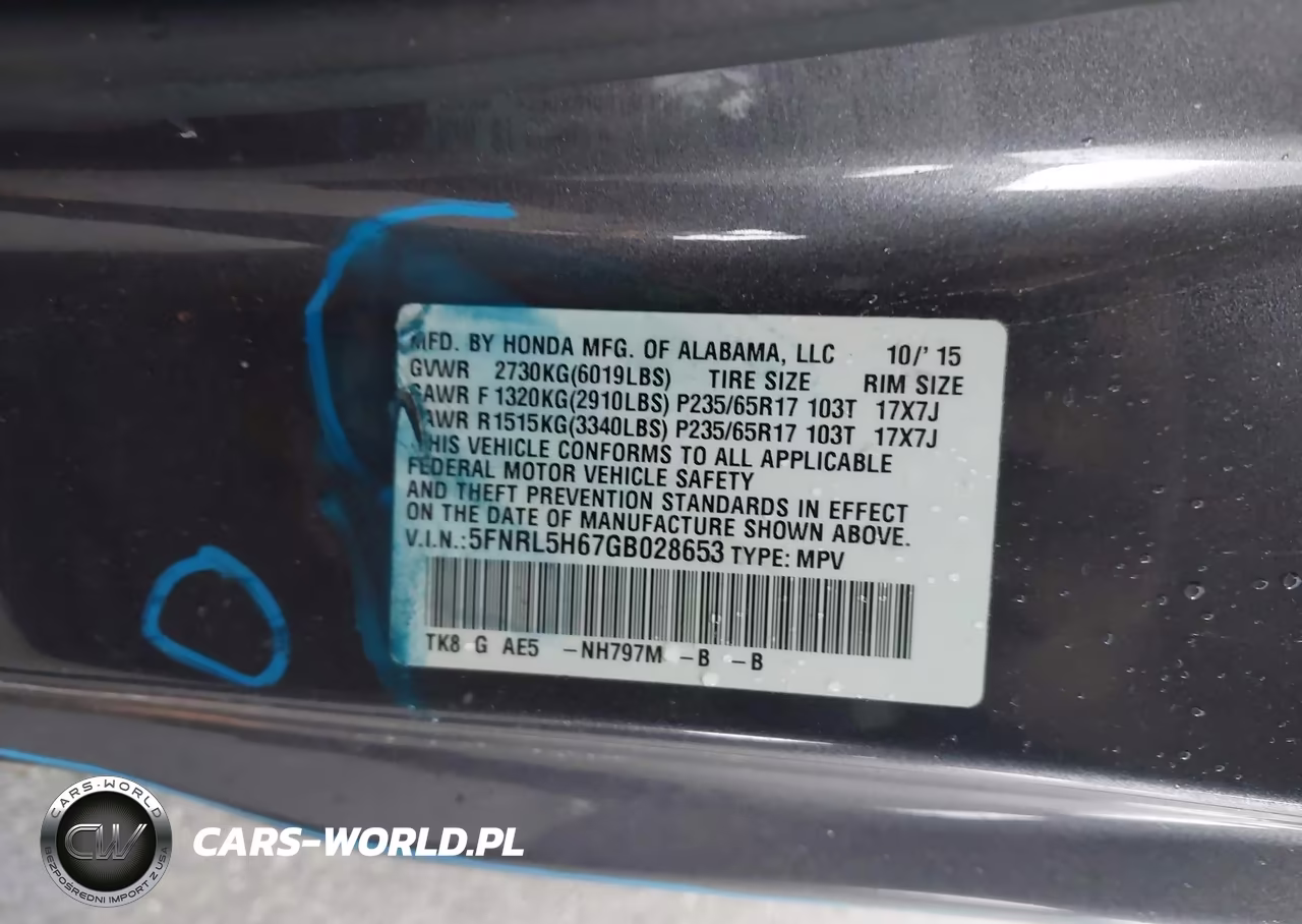 2016 Honda Odyssey Ex-L VIN:5FNRL5H67GB028653 - 9