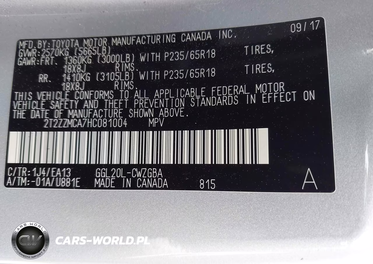 2017 Lexus Rx 350 VIN:2T2ZZMCA7HC081004 - 9