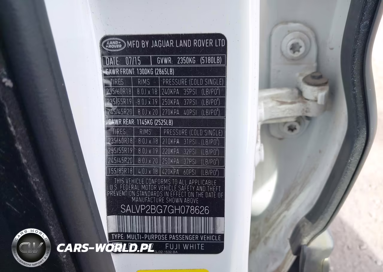 2016 Land Rover Range Rover Evoque Se-Se Premium VIN:SALVP2BG7GH078626 - 9