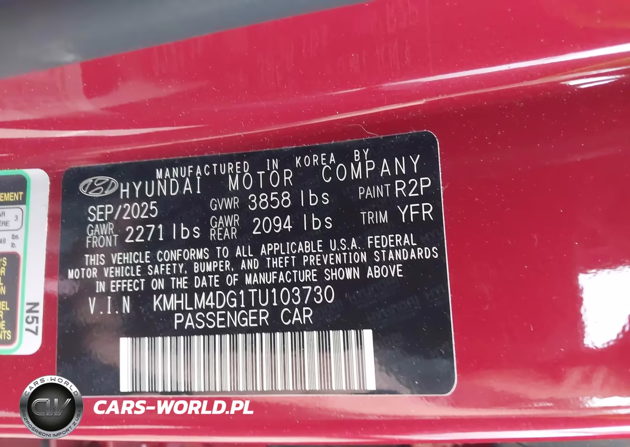2026 Hyundai Elantra Sel Sport VIN:KMHLM4DG1TU103730 - 9