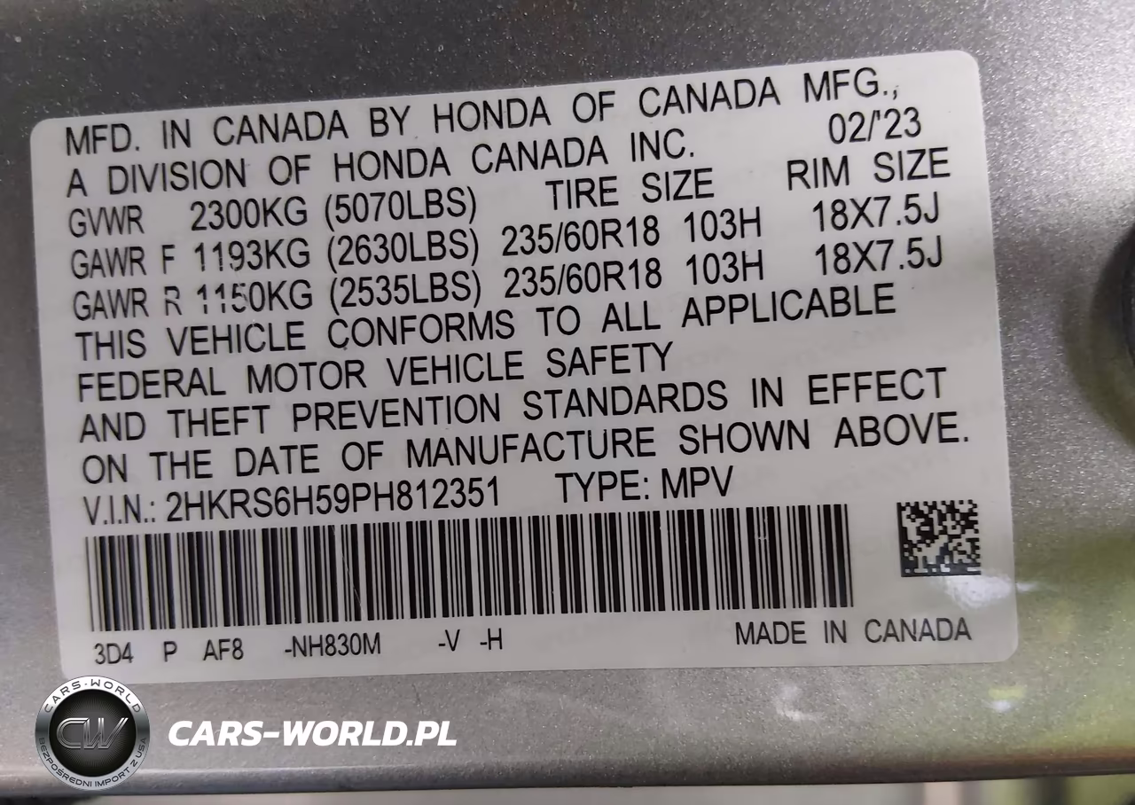 2023 Honda Cr-V Hybrid Sport VIN:2HKRS6H59PH812351 - 9