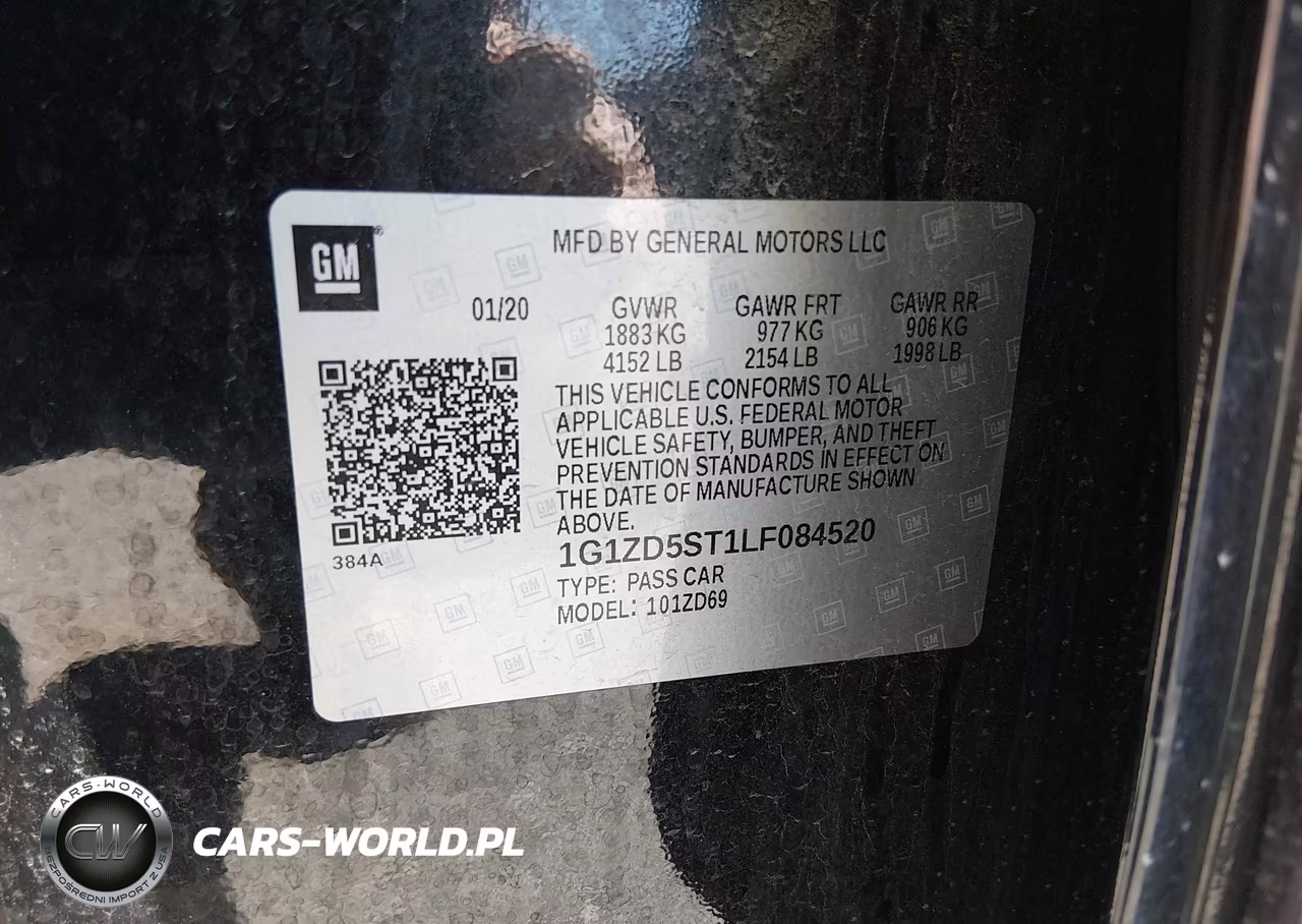 2020 Chevrolet Malibu Fwd Lt VIN:1G1ZD5ST1LF084520 - 9