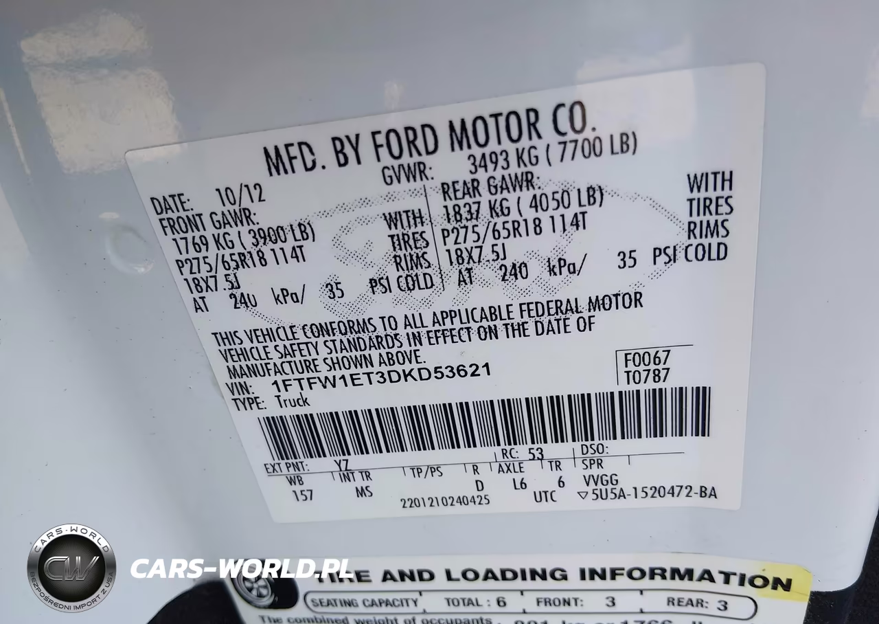 2013 Ford F-150 Xlt VIN:1FTFW1ET3DKD53621 - 9