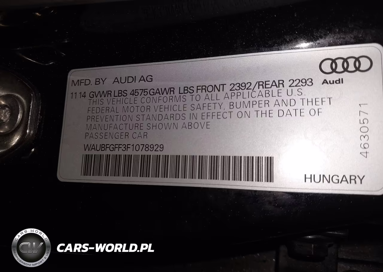 2015 Audi A3 2.0T Premium VIN:WAUBFGFF3F1078929 - 4