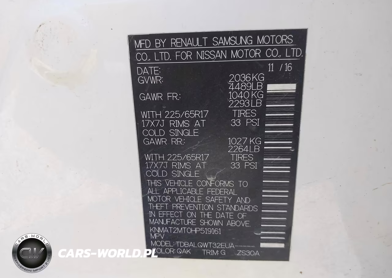 2017 Nissan Rogue Sv VIN:KNMAT2MT0HP519161 - 9