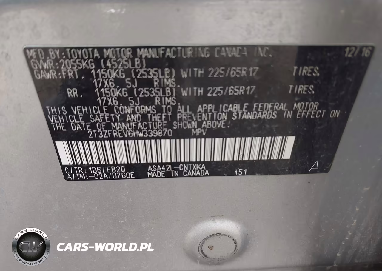 2017 Toyota Rav4 Le VIN:2T3ZFREV6HW339870 - 9