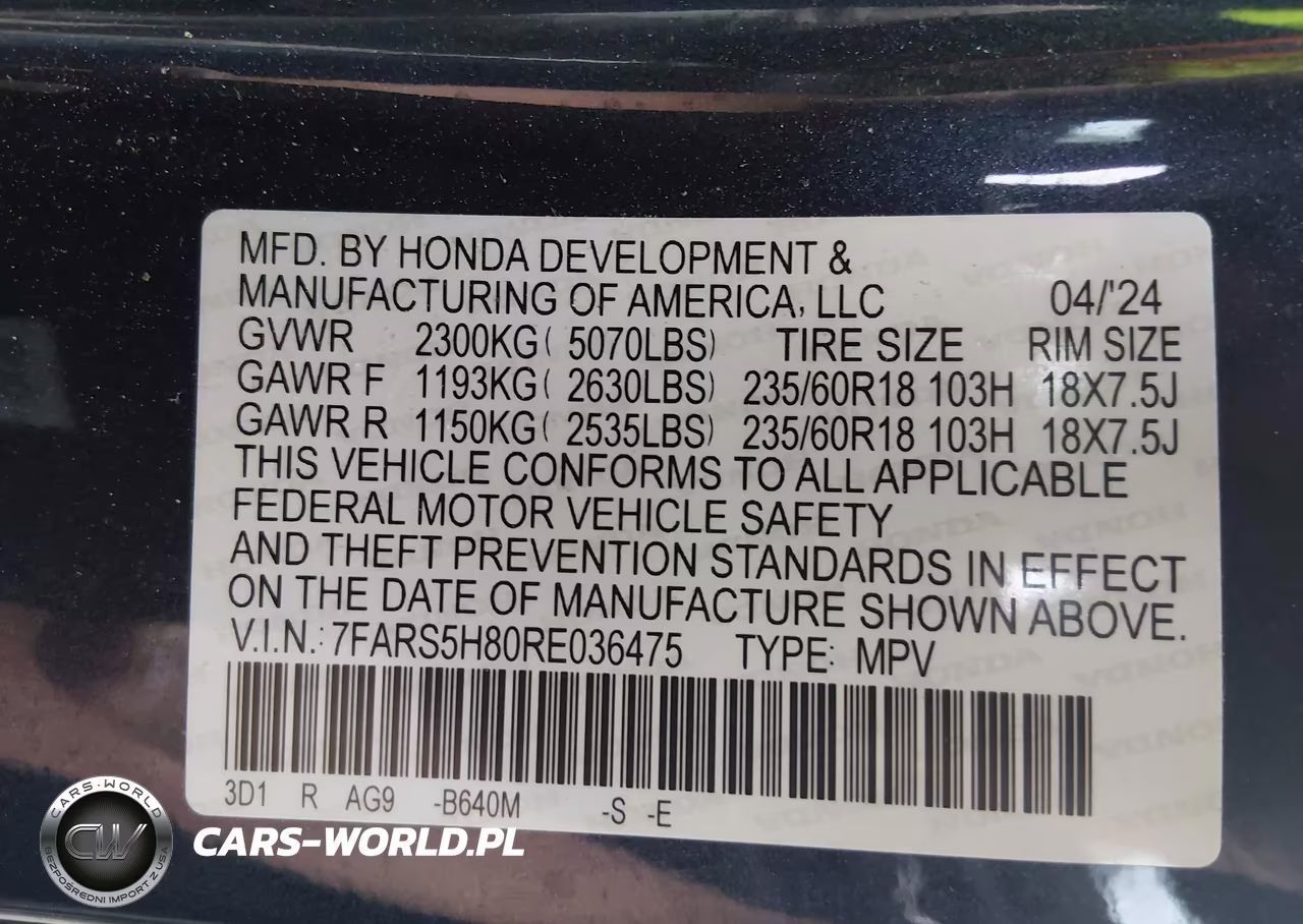 2024 Honda Cr-V Hybrid Sport-L VIN:7FARS5H80RE036475 - 9