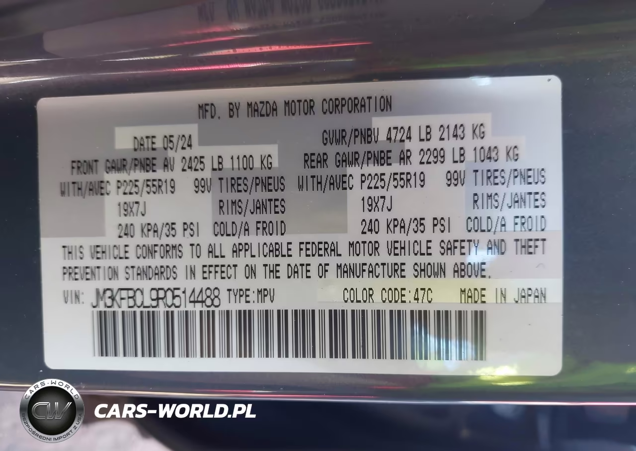 2024 Mazda Cx-5 2.5 S Carbon Edition VIN:JM3KFBCL9R0514488 - 9