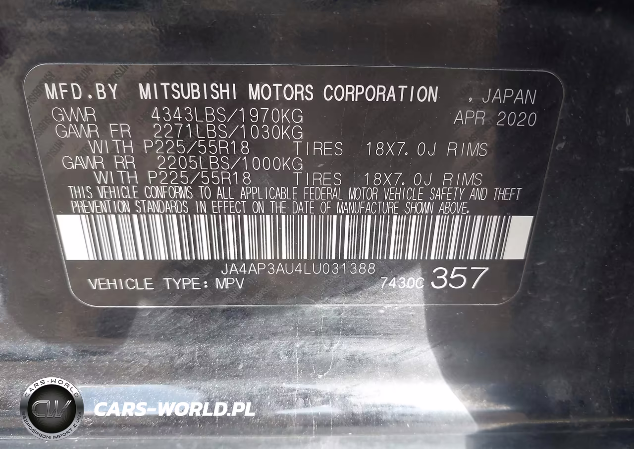 2020 Mitsubishi Outlander Sport 2.0 Es VIN:JA4AP3AU4LU031388 - 9
