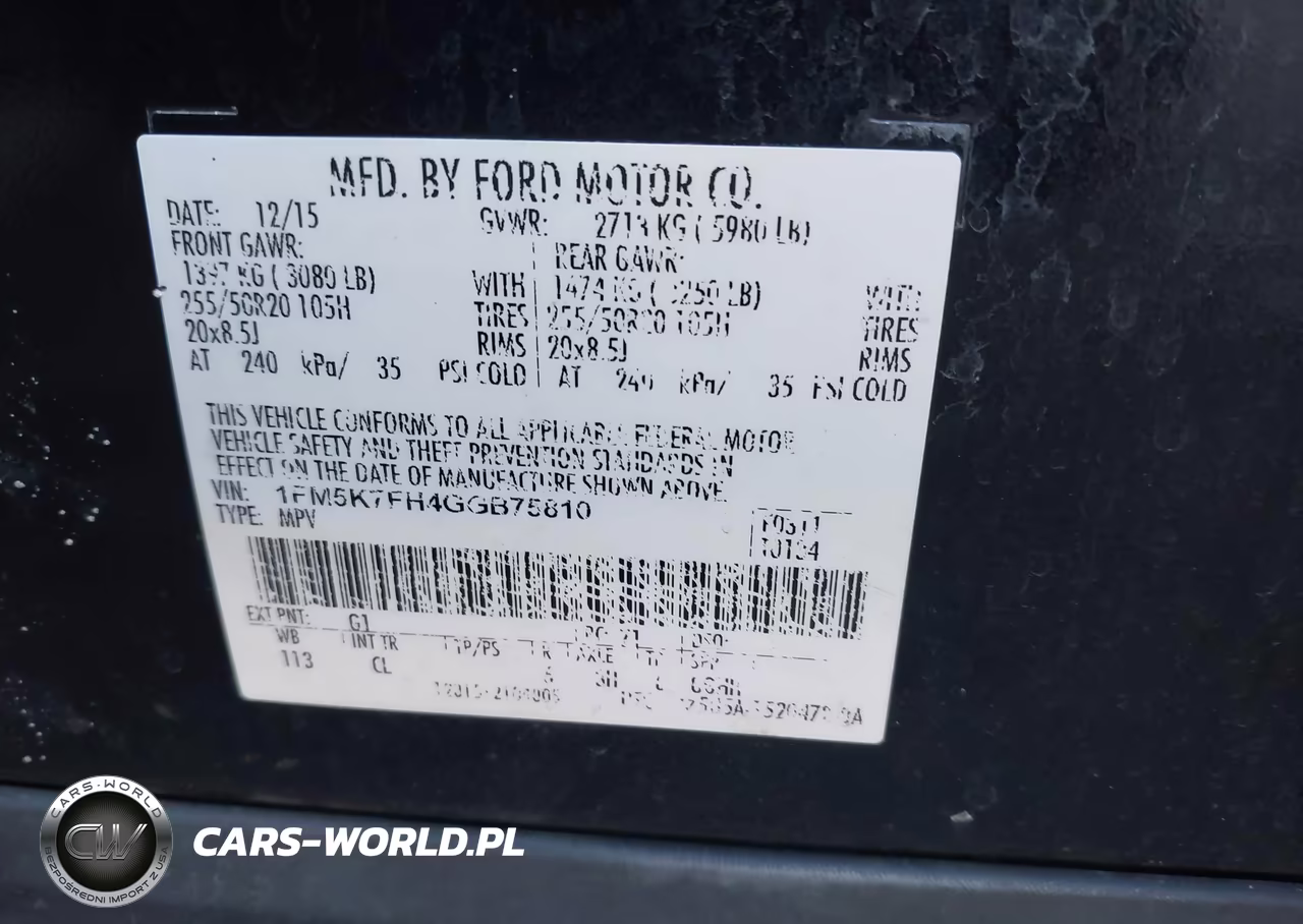 2016 Ford Explorer Limited VIN:1FM5K7FH4GGB75810 - 7