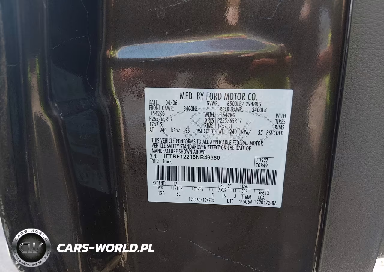2006 Ford F-150 Stx-Xl-Xlt VIN:1FTRF12216NB46350 - 9