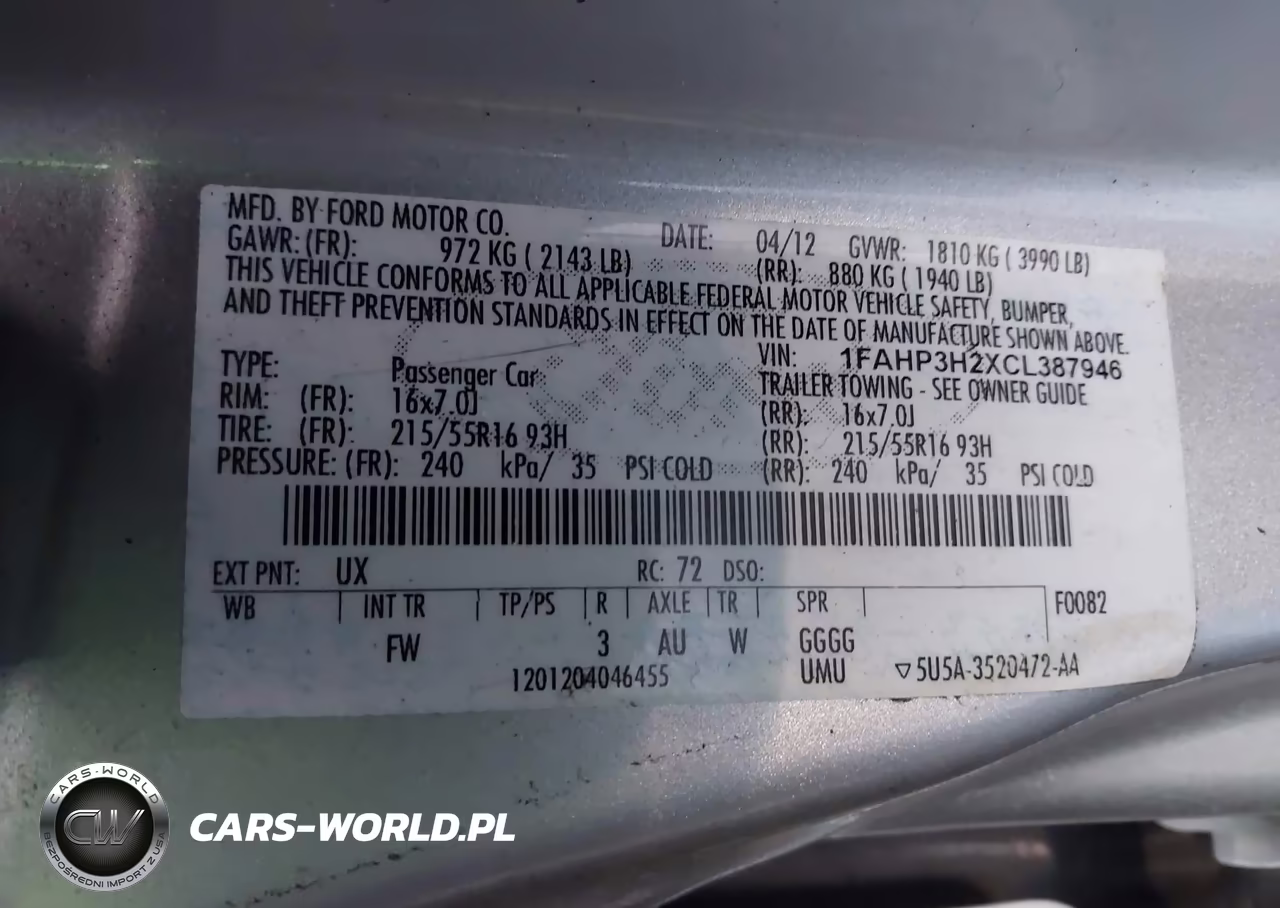 2012 Ford Focus Sel VIN:1FAHP3H2XCL387946 - 9