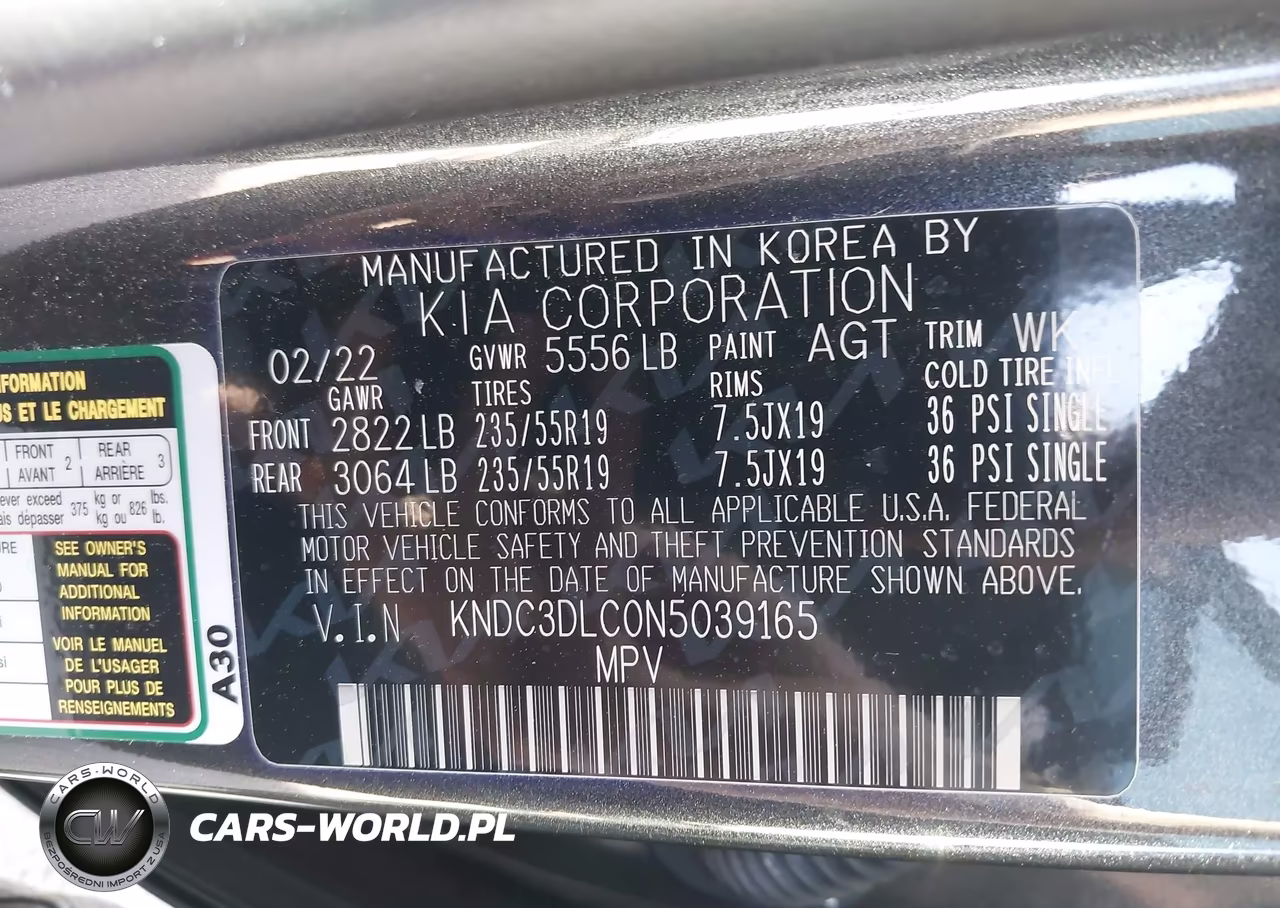 2022 Kia Ev6 Wind VIN:KNDC3DLC0N5039165 - 9