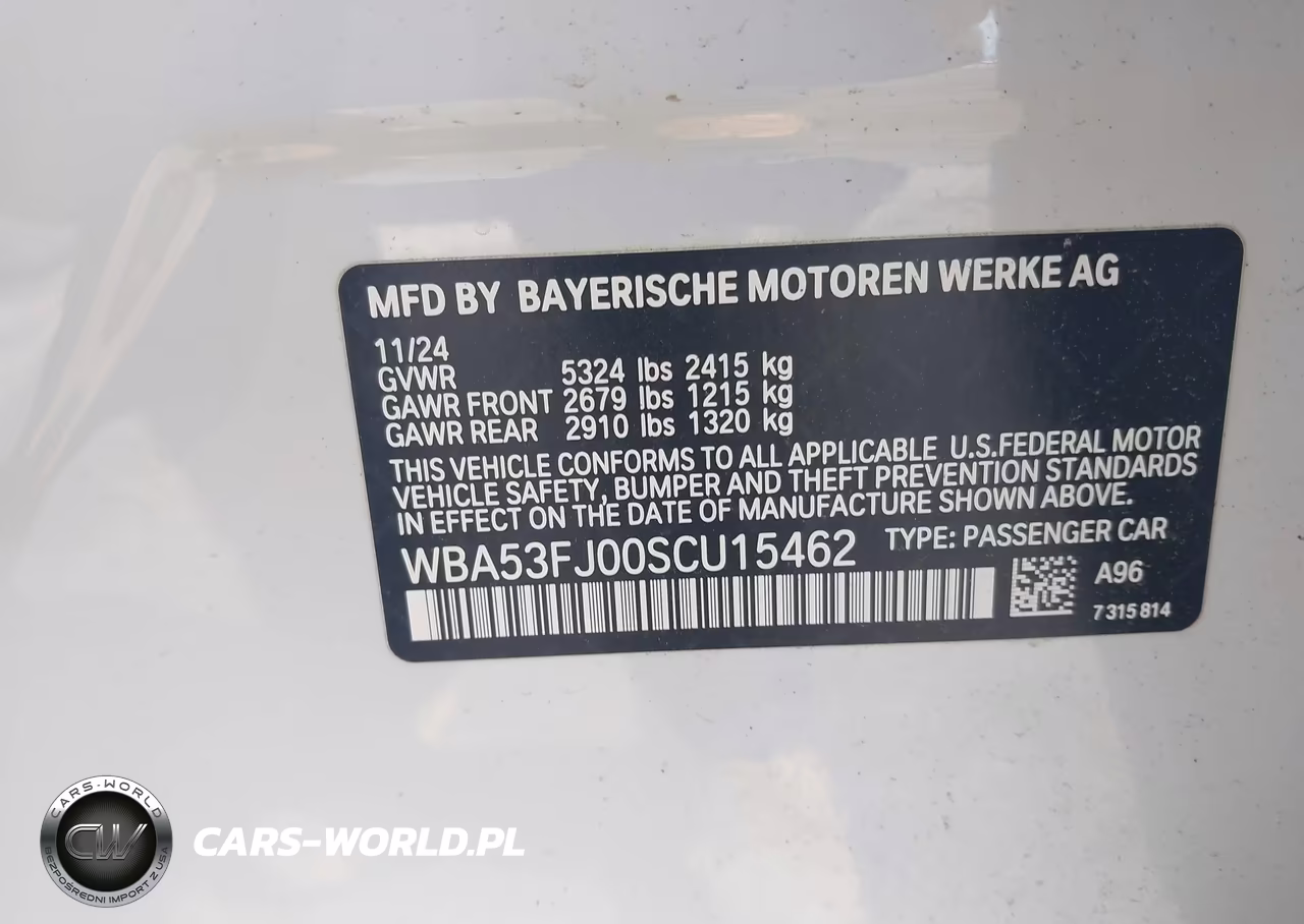 2025 BMW 530I xDrive VIN:WBA53FJ00SCU15462 - 9