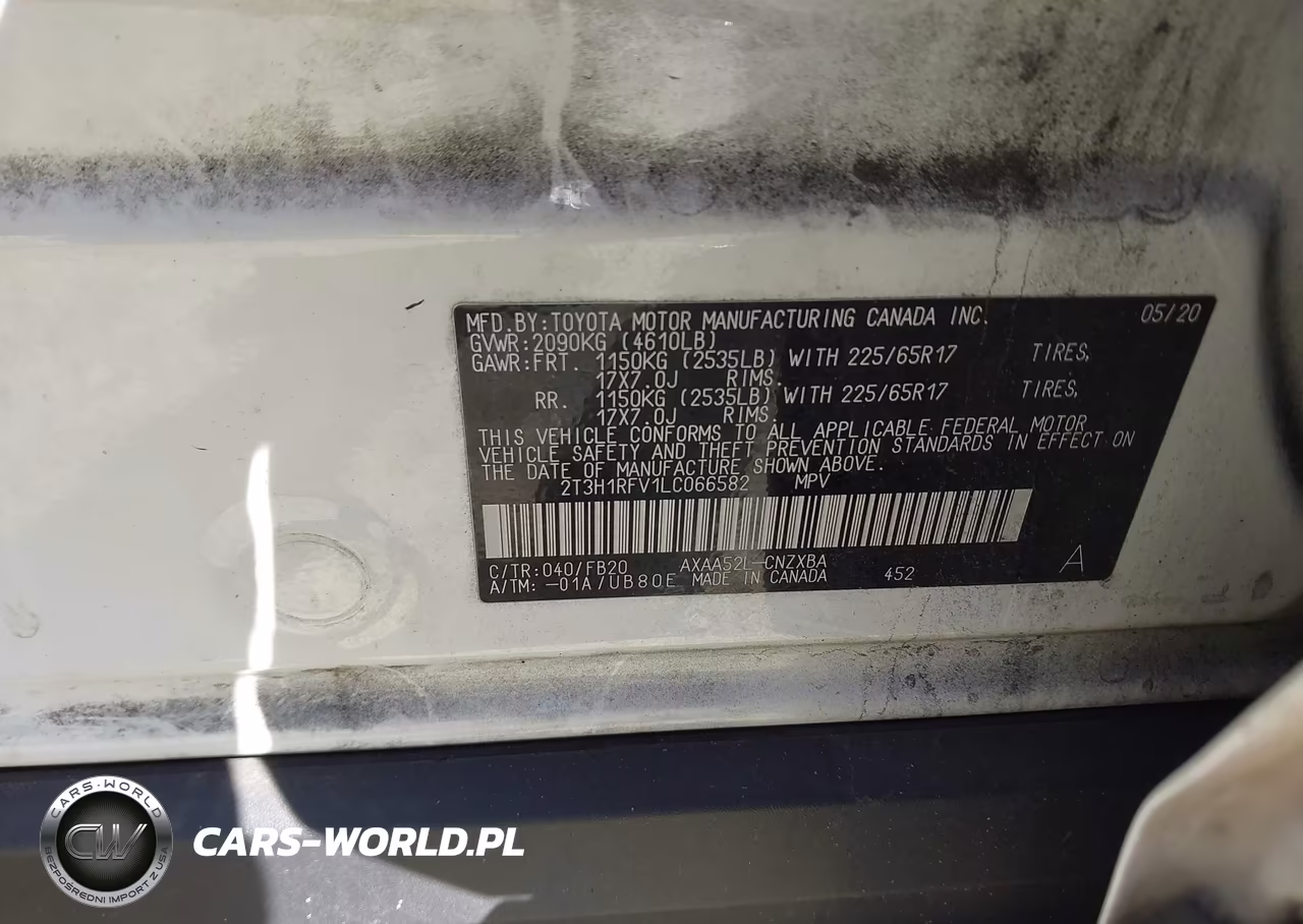 2020 Toyota Rav4 Le VIN:2T3H1RFV1LC066582 - 9