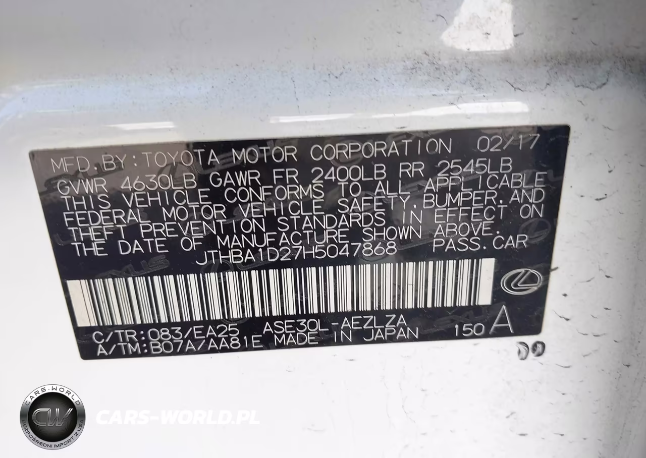 2017 Lexus Is 200T VIN:JTHBA1D27H5047868 - 9