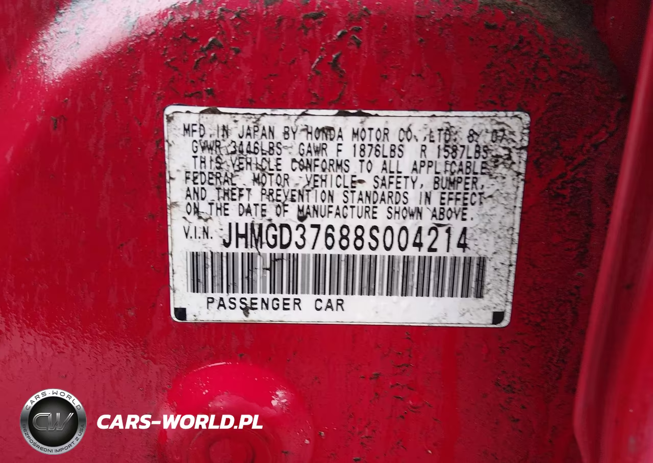 2008 Honda Fit Sport VIN:JHMGD37688S004214 - 9