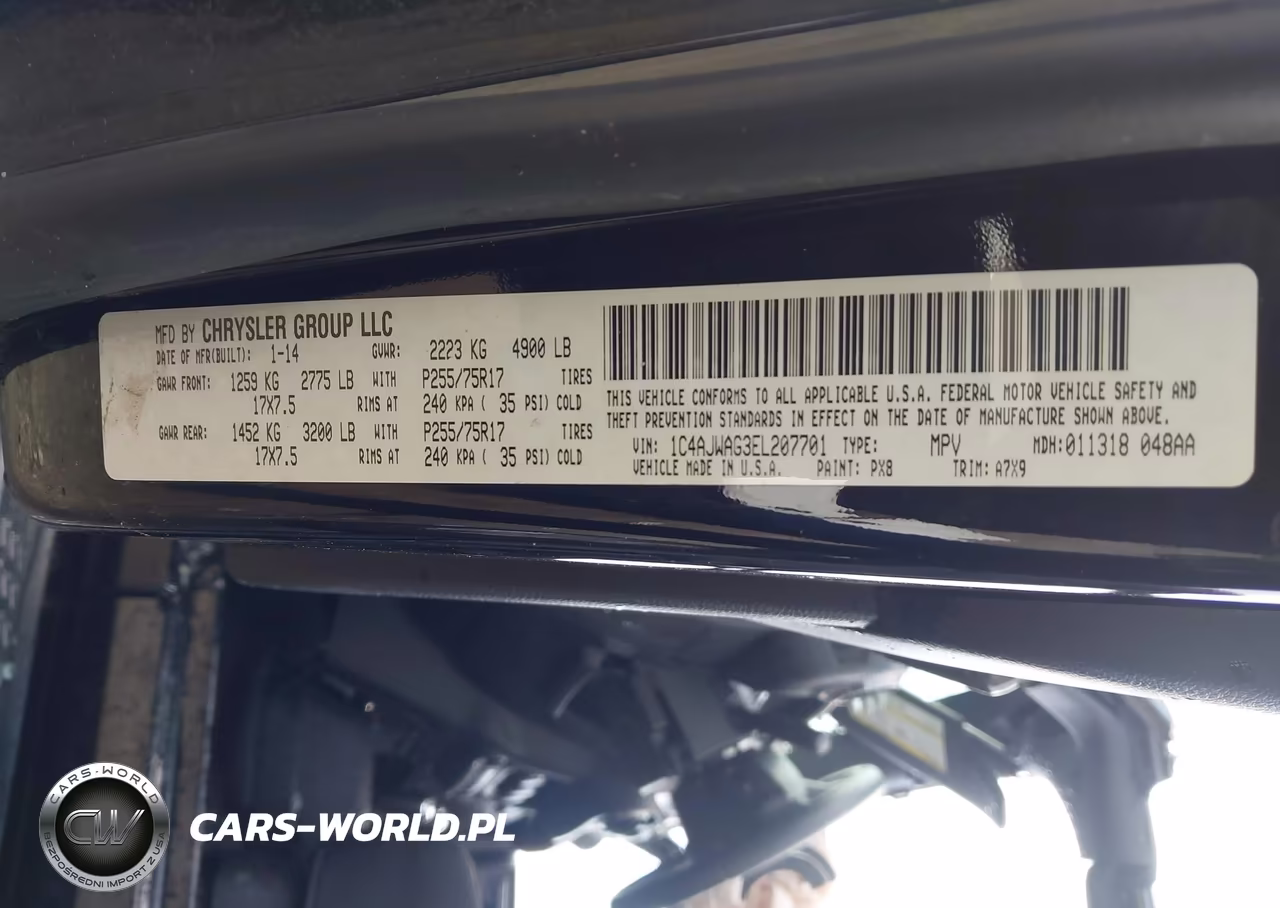 2014 Jeep Wrangler Sport VIN:1C4AJWAG3EL207701 - 9
