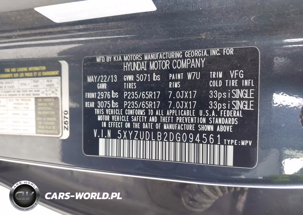 2013 Hyundai Santa Fe Sport VIN:5XYZUDLB2DG094561 - 9