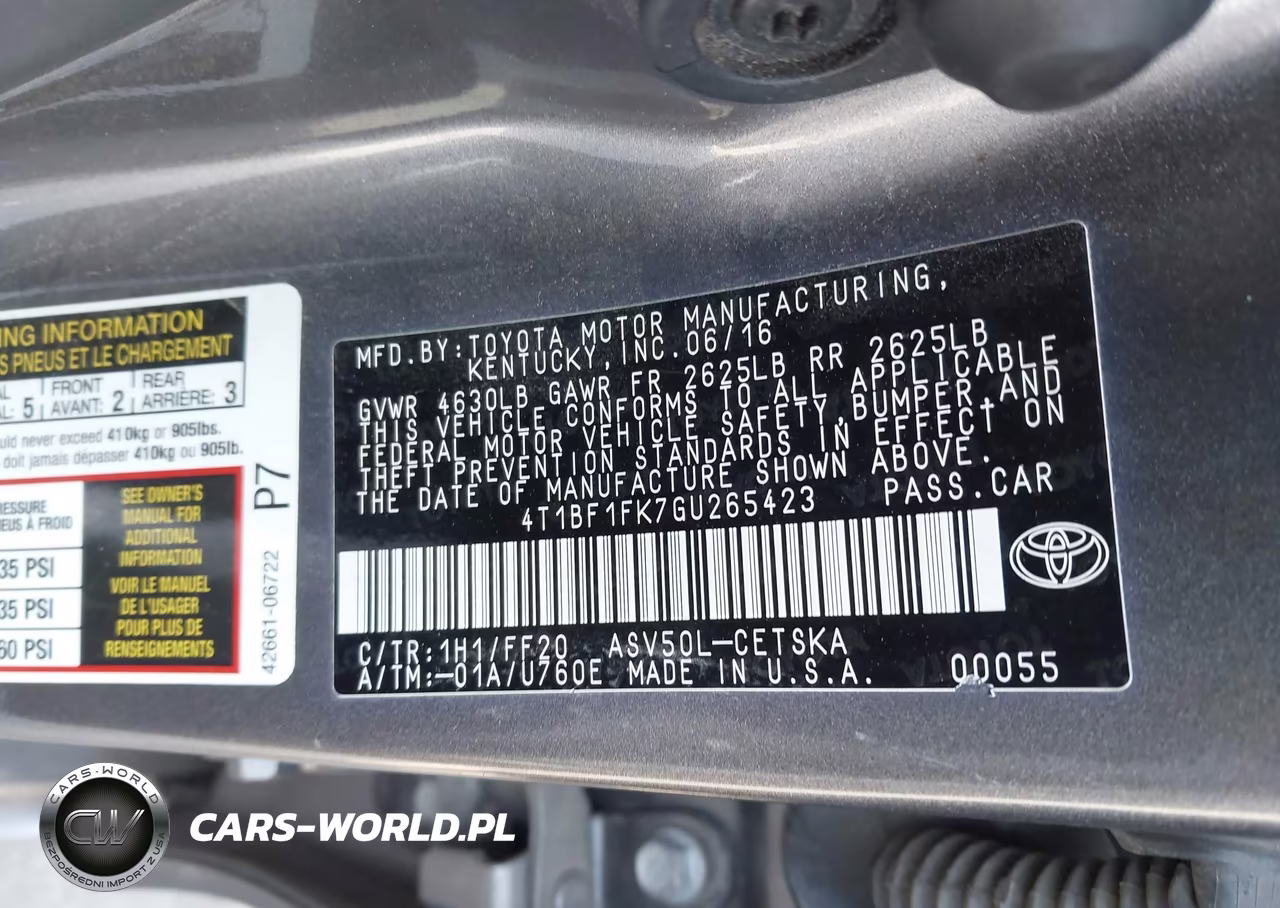 2016 Toyota Camry Se VIN:4T1BF1FK7GU265423 - 9