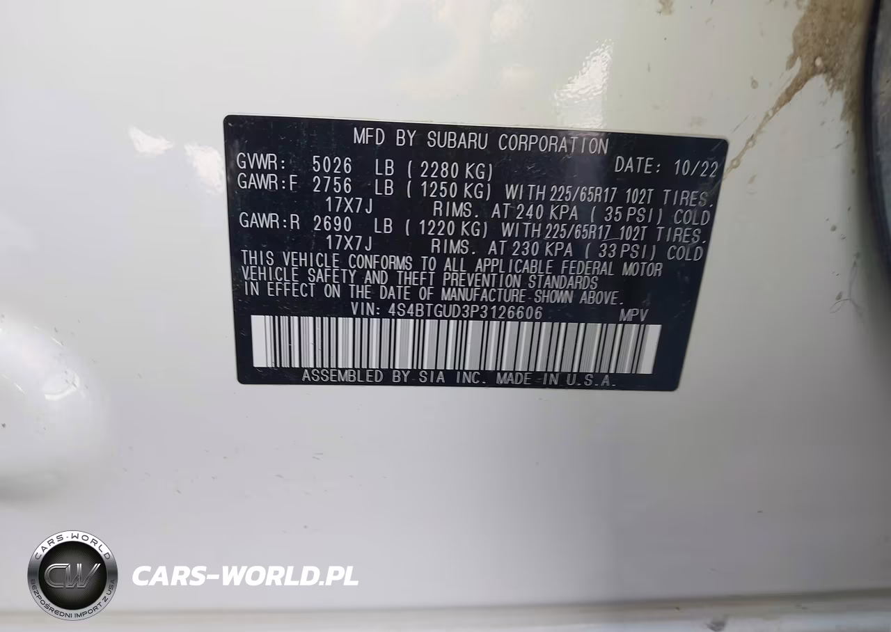 2023 Subaru Outback Wilderness VIN:4S4BTGUD3P3126606 - 9