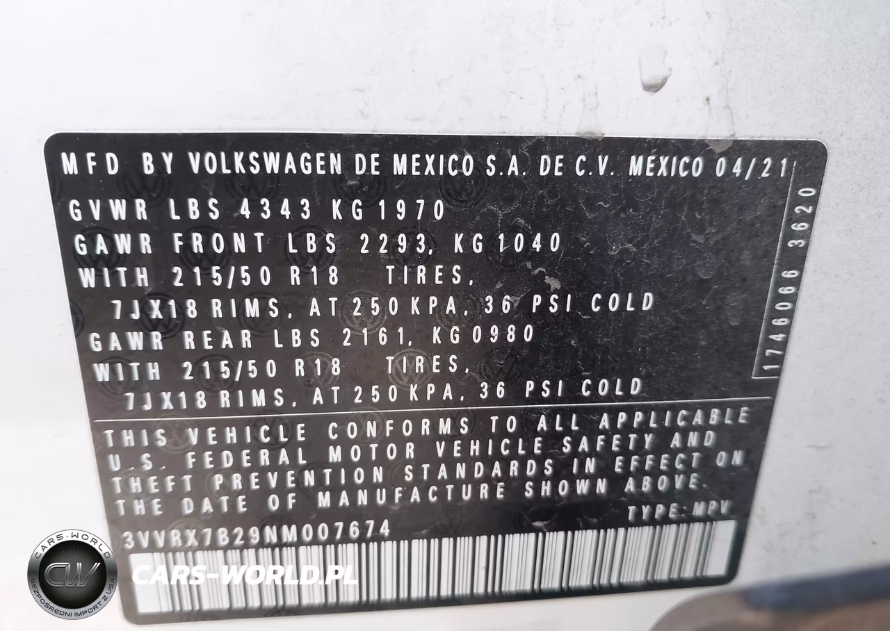 2022 Volkswagen Taos 1.5T Se VIN:3VVRX7B29NM007674 - 9