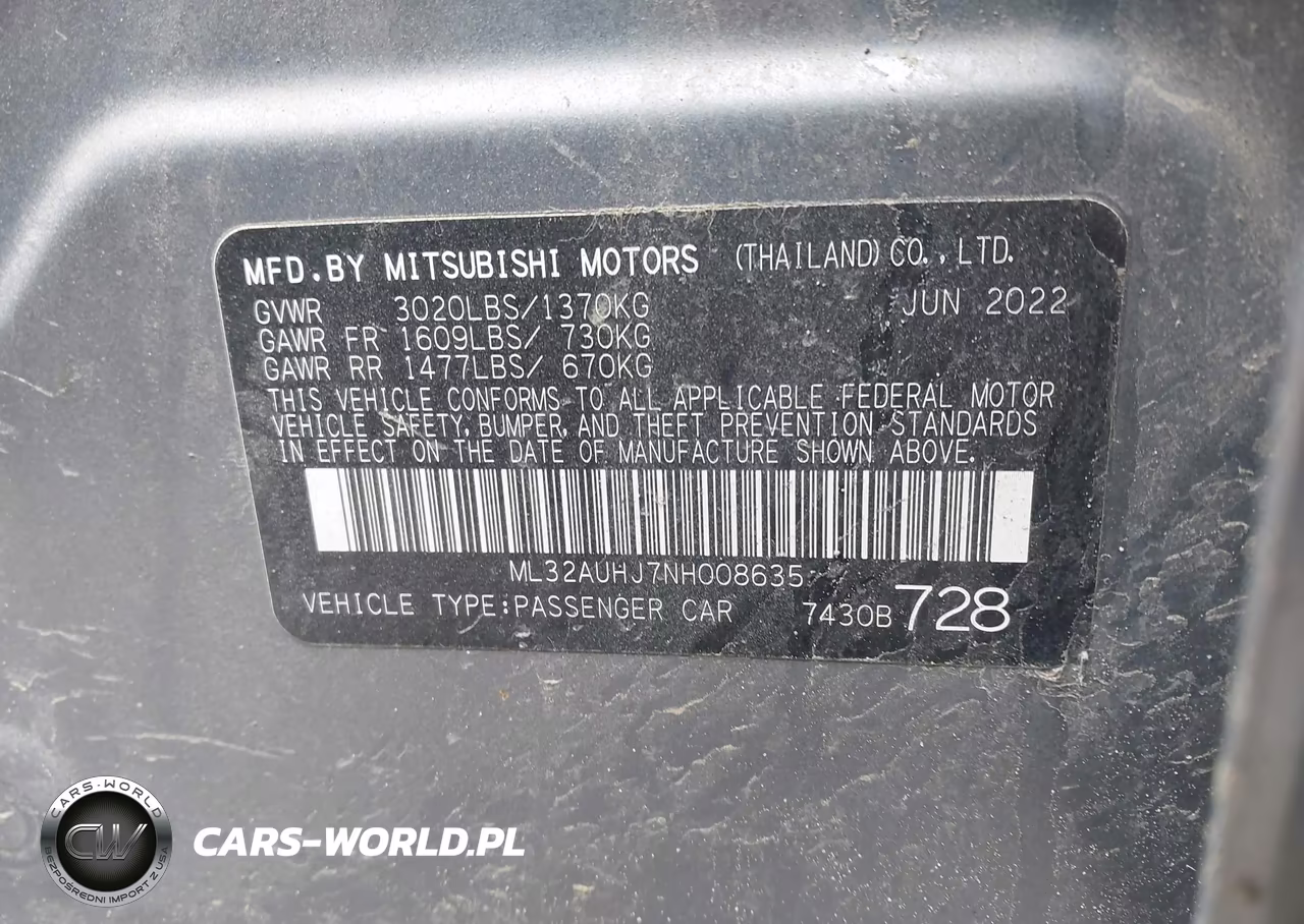 2022 Mitsubishi Mirage Es-Le VIN:ML32AUHJ7NH008635 - 9