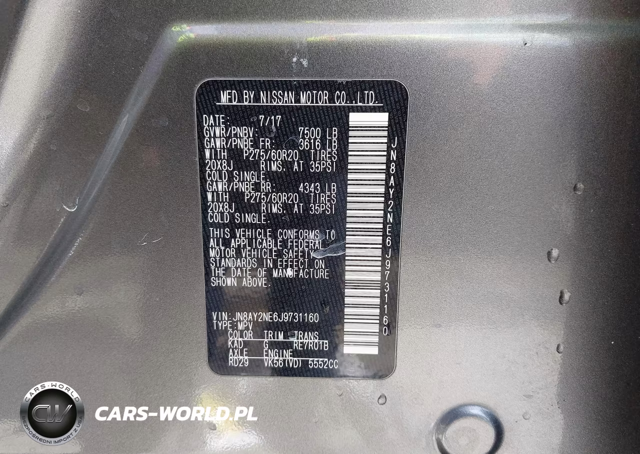2018 Nissan Armada Platinum VIN:JN8AY2NE6J9731160 - 9