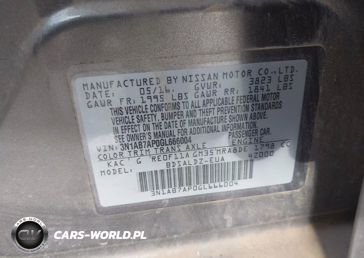 2016 Nissan Sentra Fe+ S-S-Sl-Sr-Sv VIN:3N1AB7AP0GL666004 - 9