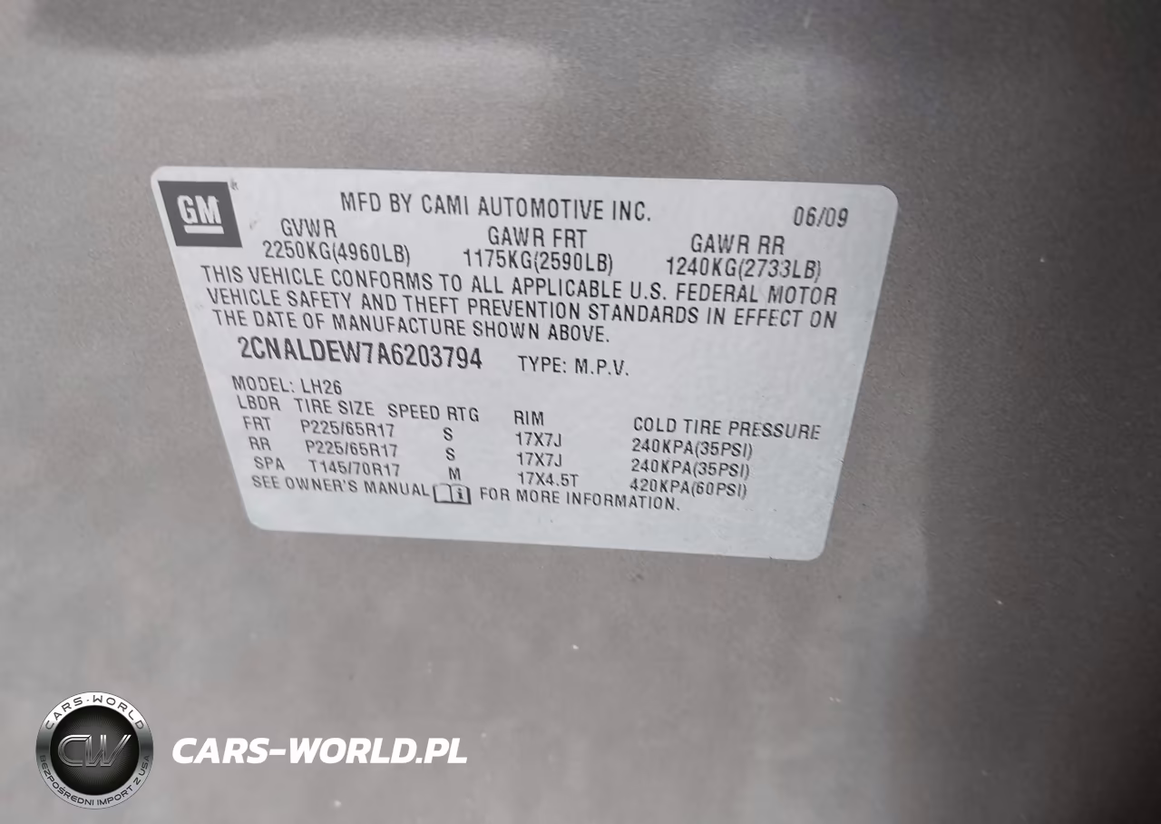 2010 Chevrolet Equinox Lt VIN:2CNALDEW7A6203794 - 9