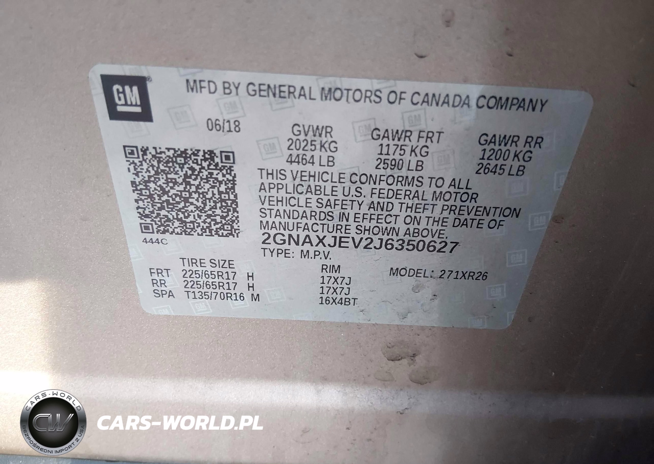 2018 Chevrolet Equinox Lt VIN:2GNAXJEV2J6350627 - 9