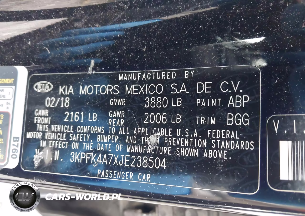 2018 Kia Forte Lx VIN:3KPFK4A7XJE238504 - 9