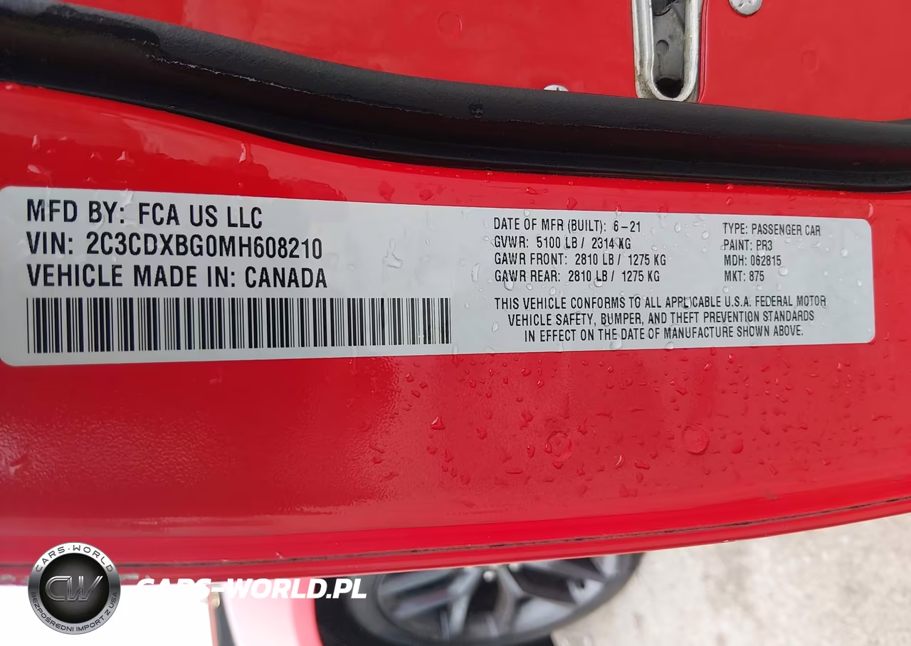 2021 Dodge Charger Sxt Rwd VIN:2C3CDXBG0MH608210 - 9
