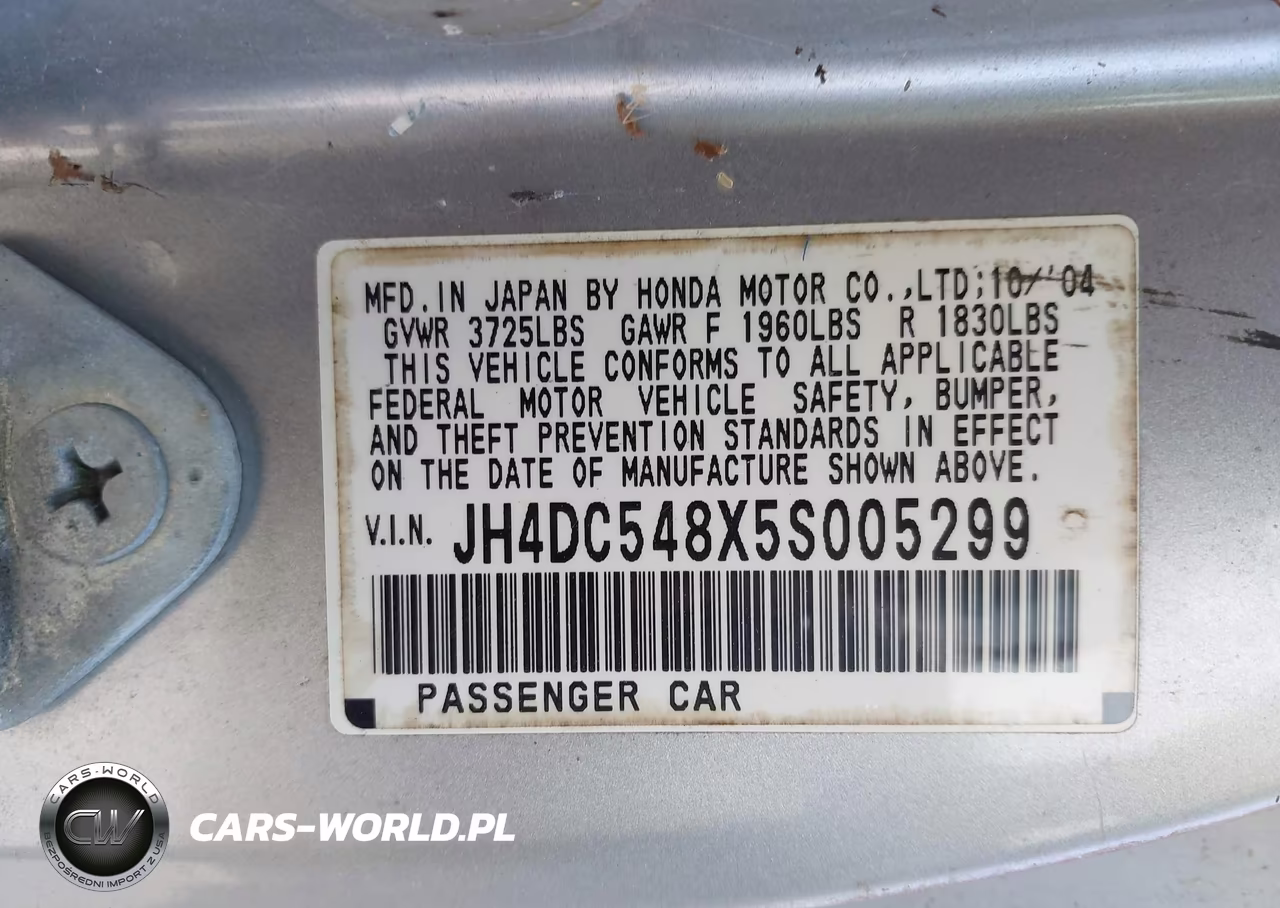 2005 Acura Rsx VIN:JH4DC548X5S005299 - 9