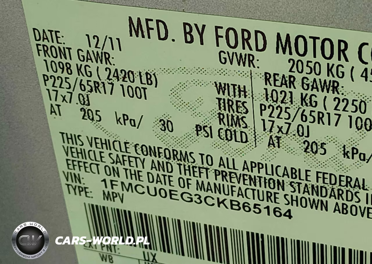 2012 Ford Escape Limited VIN:1FMCU0EG3CKB65164 - 9
