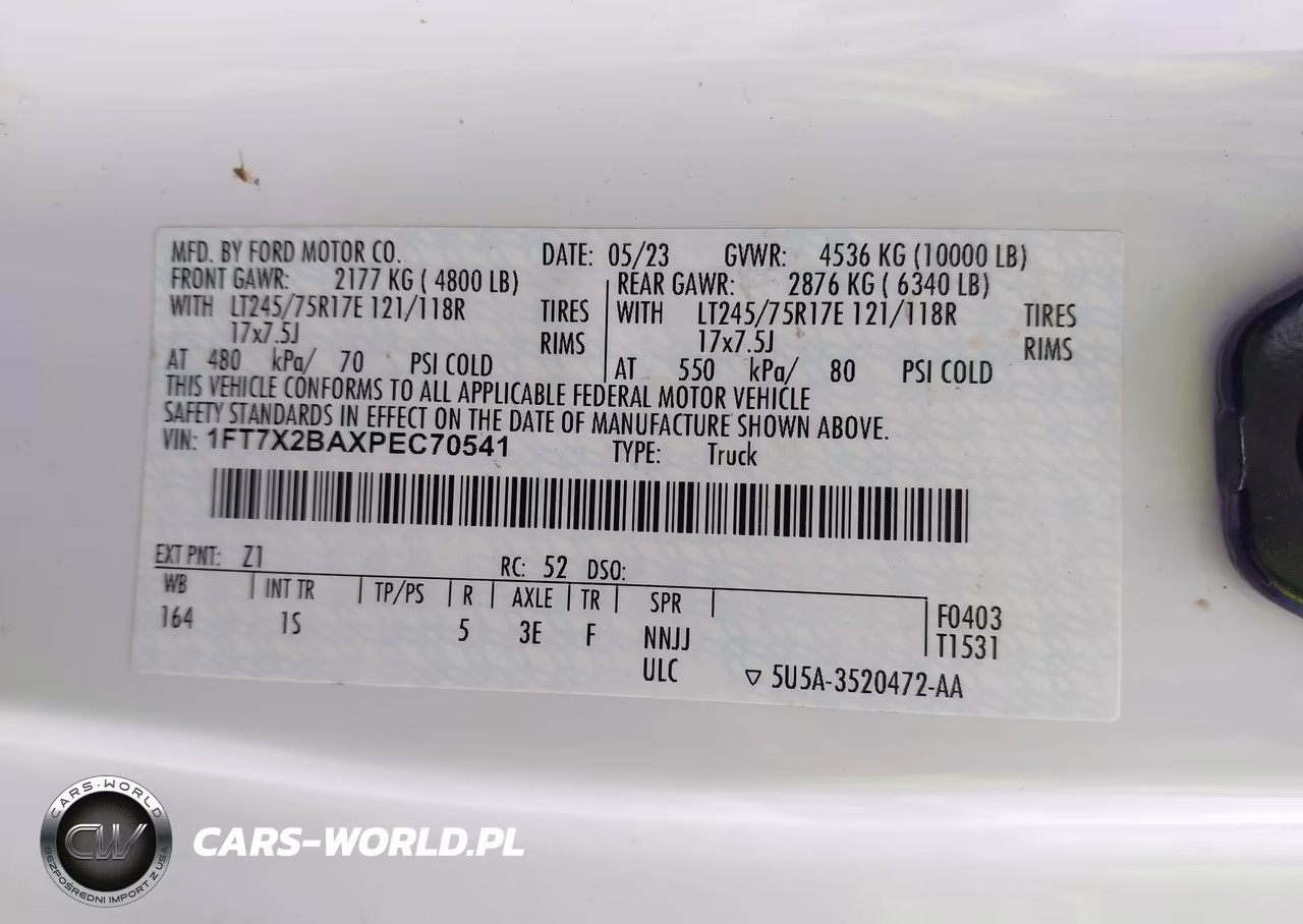 2023 Ford F-250 Xl VIN:1FT7X2BAXPEC70541 - 9