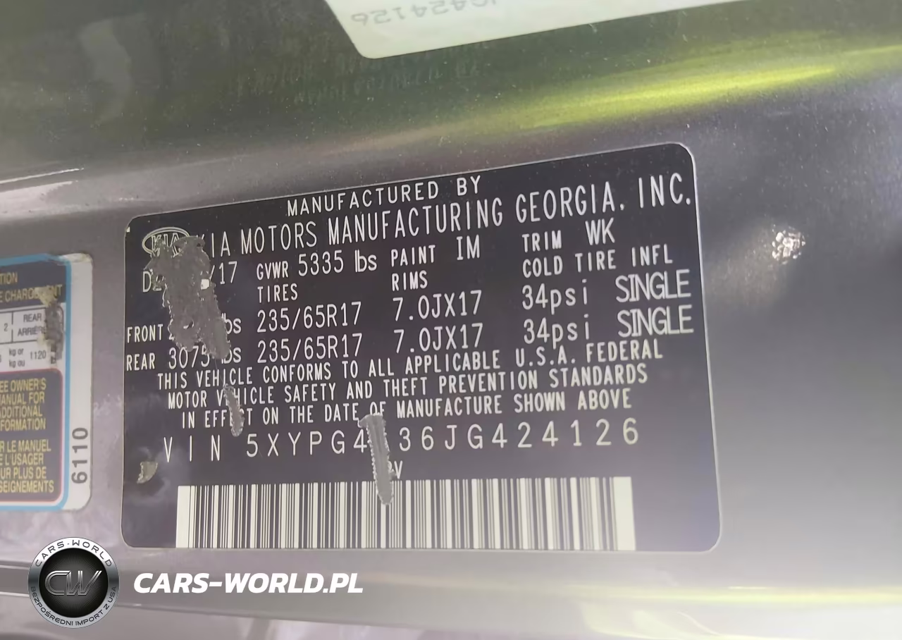 2018 Kia Sorento 2.4L Lx VIN:5XYPG4A36JG424126 - 9