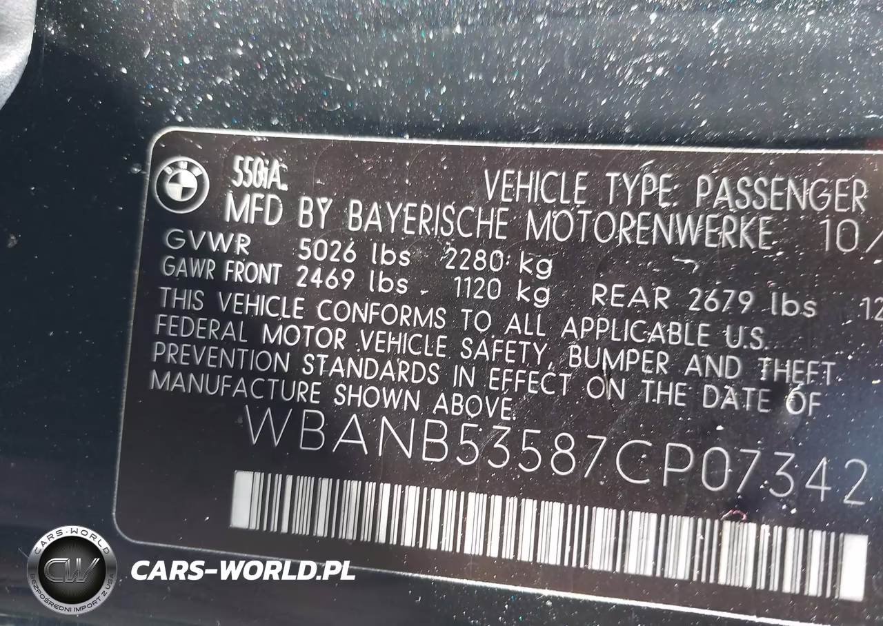 2007 BMW 550I VIN:WBANB53587CP07342 - 9